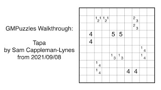 GMPuzzles - 2021/09/08 - Tapa by Sam Cappleman-Lynes screenshot 4