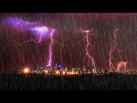 Dormir en un Noche Tormentosa | Tormenta Eléctrica, Poderoso Truenos y Fuertes Lluvias en la Noche