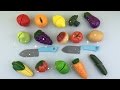 Learn names of fruits and vegetables toy velcro cutting  yl toys collection