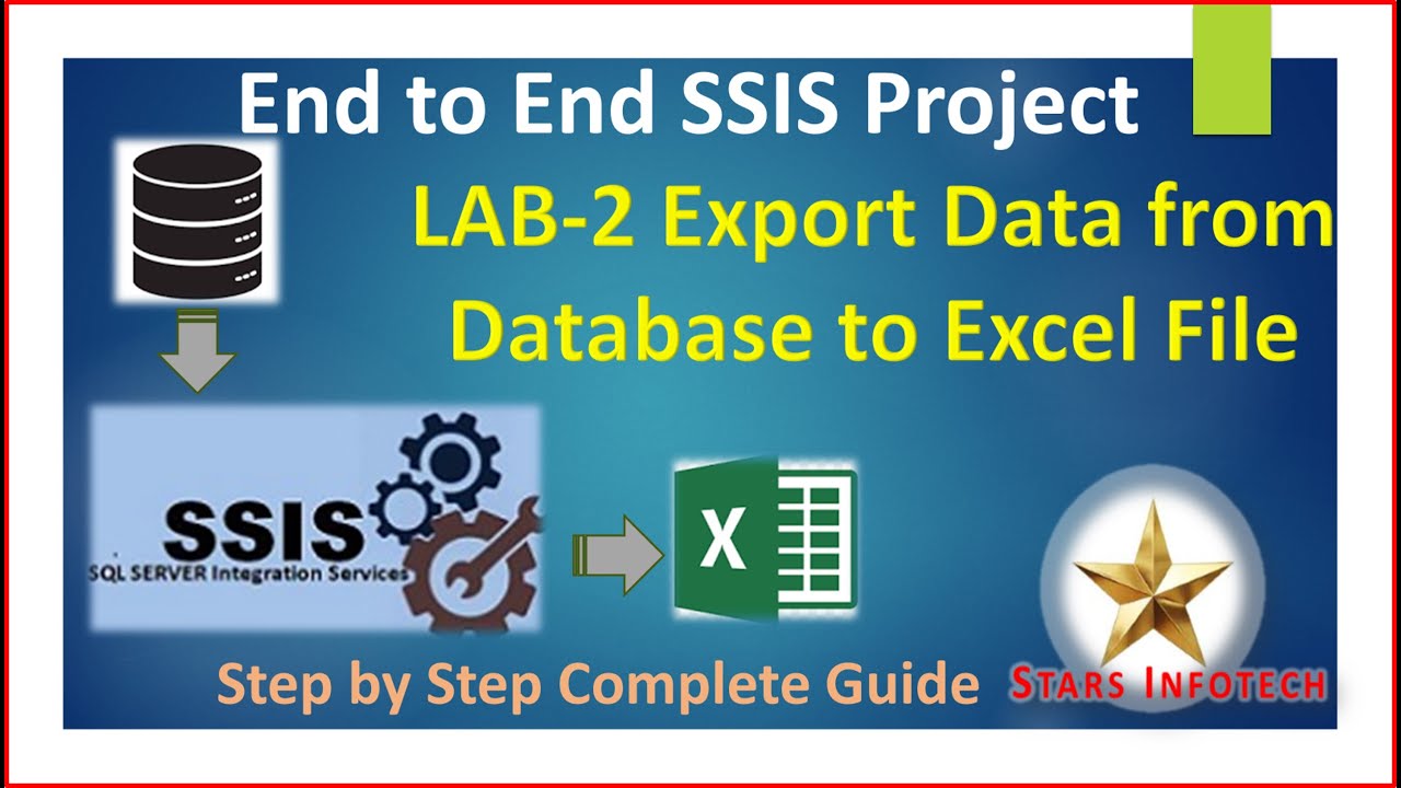SSIS Lab 2 - Export Data from Database to Excel file using SSIS | - YouTube