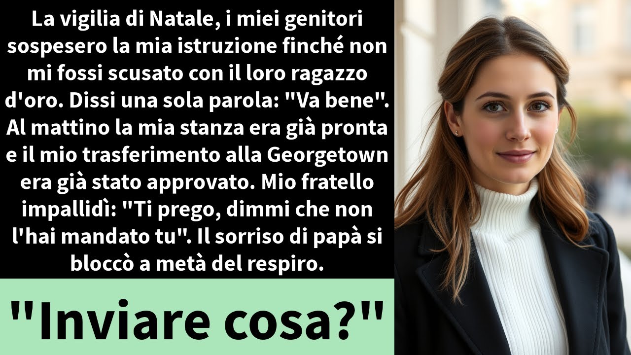 La vigilia di Natale, i miei genitori sospesero la mia istruzione finché non mi fossi scusato con