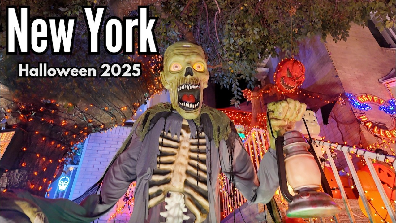 4K NYC Halloween 2025 Decorations in Brooklyn | Best 2025 Halloween Decorations 🎃