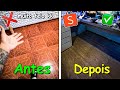 TRANSFORMEI meu PISO com o PISO COLANTE da SHOPEE no meu QUARTO 🤩 - PT 6