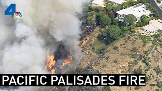 Pacific Palisades Fire Threatens Homes | NBCLA