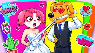 🩷💖 LABRADOR Catches BRIDE PAPILLON Getting Dressed for Wedding  #paperdiy #asmr #sherifflabrador