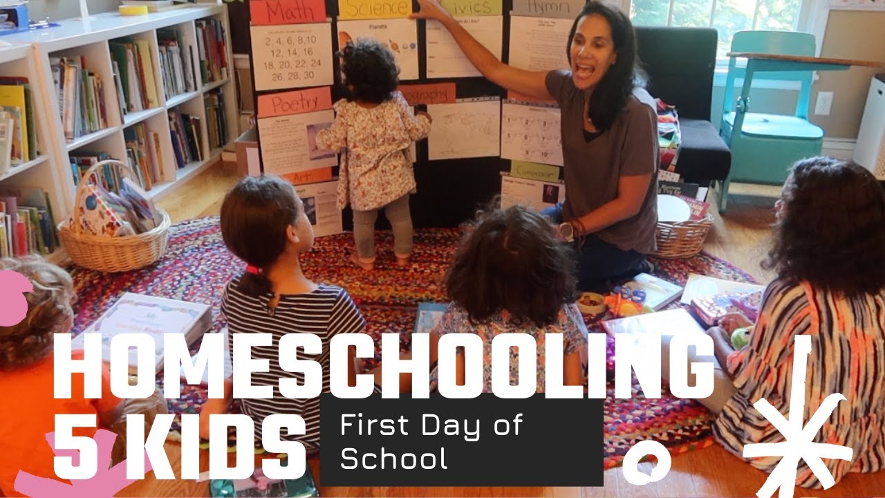 Homeschooling 5 Kids: First Day of School - YouTube