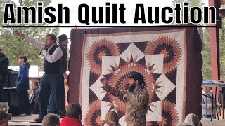 Eagle Valley Amish Auction, Selling Quilts