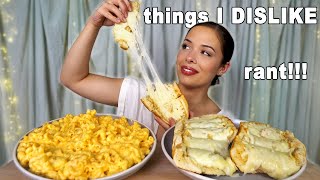 Mac and Cheese & Cheesy Garlic Bread MUKBANG