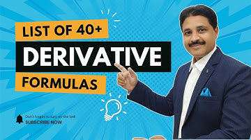 DERIVATIVES ALL FORMULAS (LECTURE 1) | Differentiation All Formulas @TIKLESACADEMY