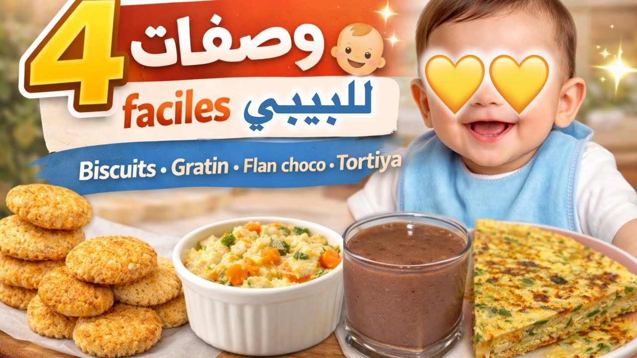 4 recettes faciles et saines pour bébé Idées rapides à la maison –  أفكار سريعة وصحية للرضع👶🏻🥣