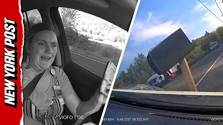 Dashcam Catches Woman Crash Rental Car While Texting