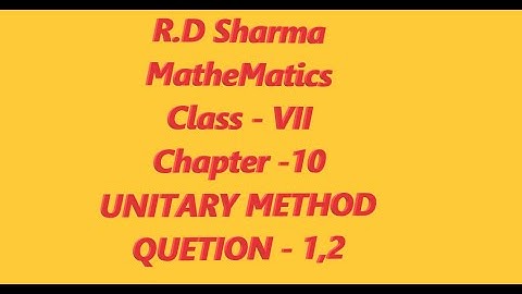 R.D Sharma / Class-7th / Exercise-10.1