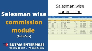 Salesman wise commission Module I Broker wise commission Module in TallyPrime