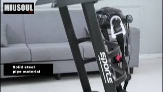 Miusoul A6S Home Gym Treadmill with Massage Belt Weightload 220 Lbs