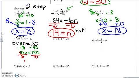 A1|2.1 Solve One-Two Step Linear Equations