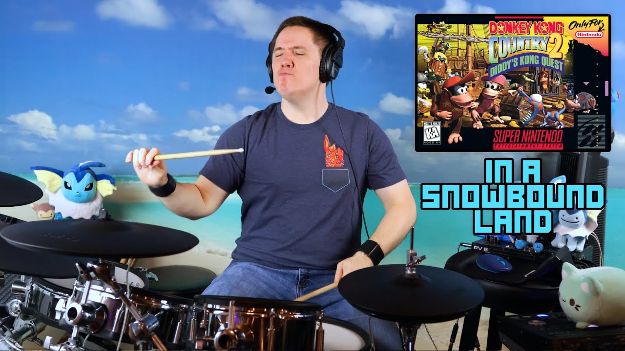 In A Snowbound Land From Donkey Kong Country 2 On Drums!