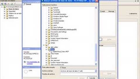 Adjuntar base de datos en sql server 2005