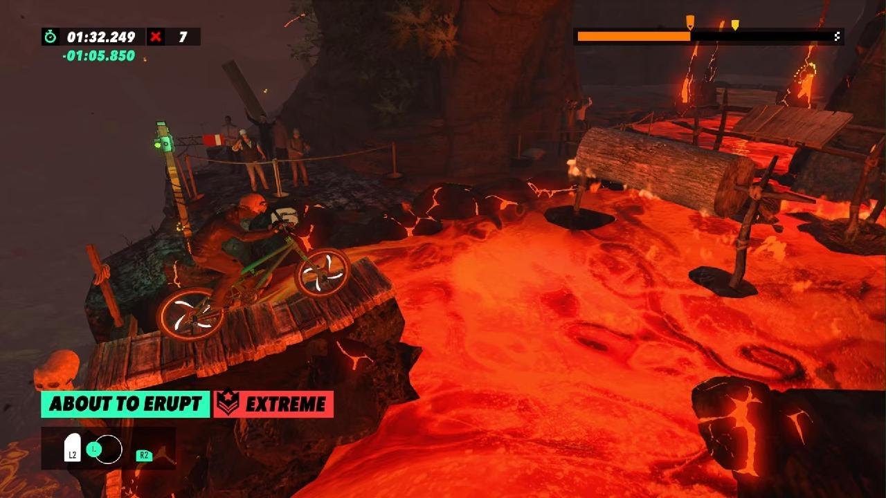 Trials Rising(TM) - About to Erupt (Extreme) - Gold Medal