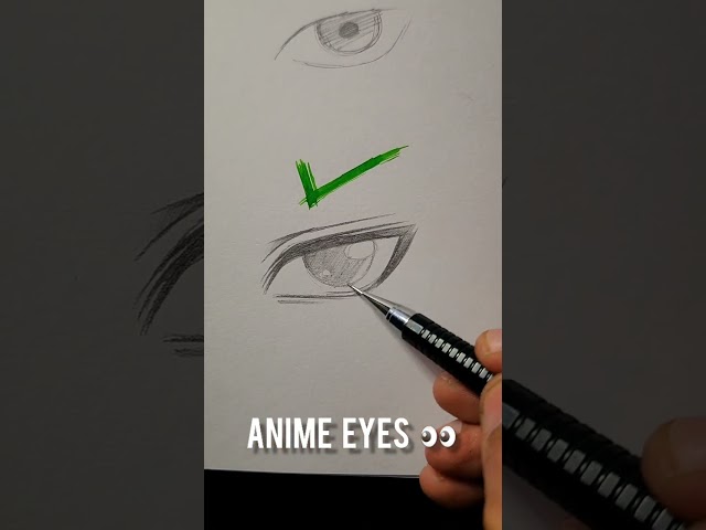 How To Draw Anime Eyes 👀 #shorts class=