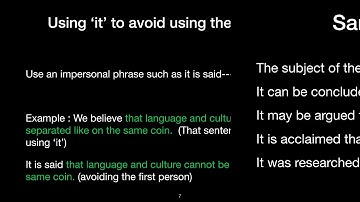 Writing in the third person, Academic Writing