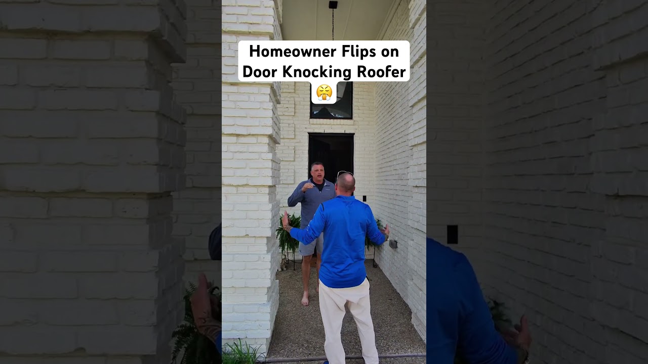 Homeowner Flips on Door Knocking Roofer 😤#doortodoor #sales #entrepreneur #roofing #solar