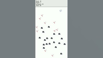 The Most Chaotic Rock Paper Scissors Game Ever#simulation #satisfyingvideo #relaxing #relaxingsounds