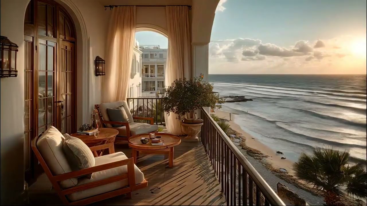 Golden Hour Balcony Lounge 2025 | Deep House Chill Out Sunset Mix | 1-Hour Slow BPM