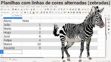 Planilhas "zebradas" - linhas de cores alternadas - LibreOffice