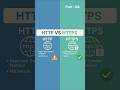 🔐 HTTP vs HTTPS #youtubeshorts #coding #webdevelopment #shorts #viral