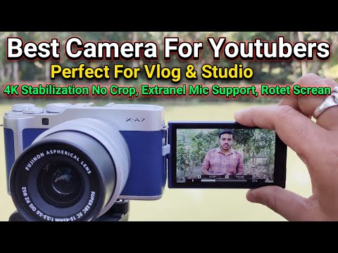 Best mirrorless 4K camera with external mic & flip screen Youtube vloge Fujiflim XA7 unboxing Review