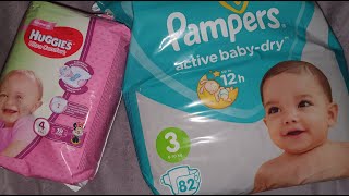 Pampers Active Baby-Dry & Huggies Ultra Comfort: Сравнение Подгузников
