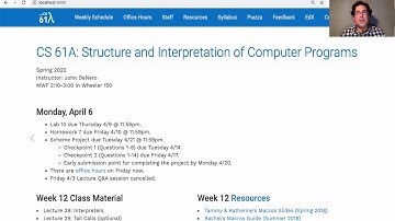 61A Spring 2020 Lecture 28 Video 1