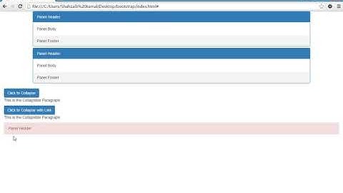021 Bootstrap Collapsible Panel
