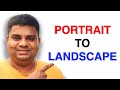 How to change portrait to landscape in word