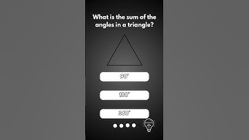 What is the sum of the angles in a triangle? #shorts #quiz #challenge