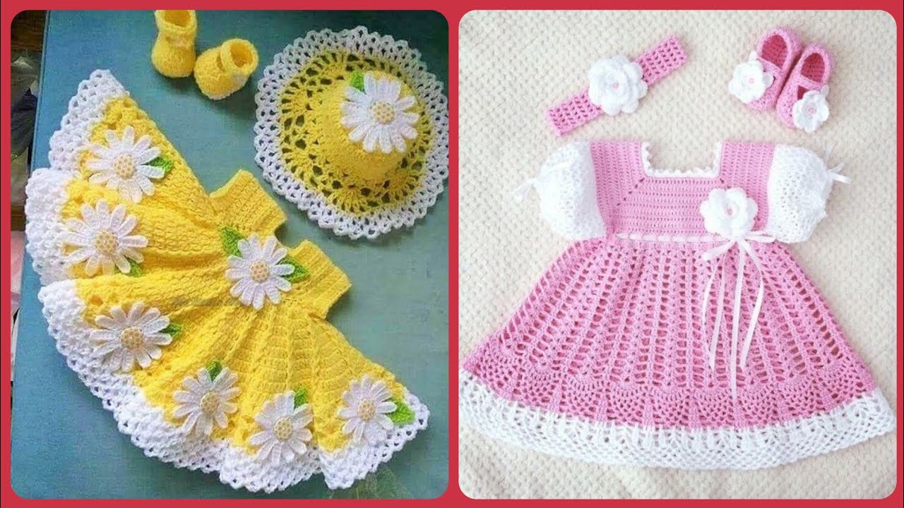 most stylish baby girl's crochet Easter flare dresses patterns and styles YouTube