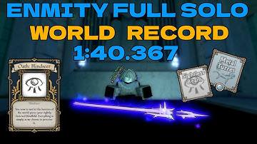 Heart of Enmity: Full Solo (former) WORLD RECORD [1:40.367] | Deepwoken Speedrun