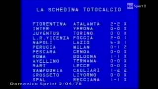 Serie A 1977-1978 - 25ª giornata: LR. Vicenza vs Foggia (02.04.1978)