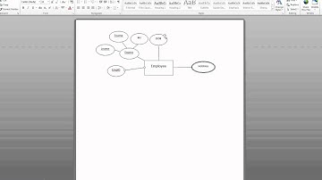 ER Diagram in MS Word - Illustrating A Derived Attribute