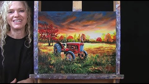 Leer tekenen en schilderen met acrylverf HERFSTTREKKER - Eenvoudige online tutorial voor beginner...