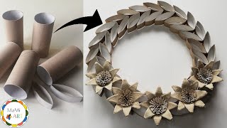 WIANEK Z ROLEK PO PAPIERZE TOALETOWYM ♻️ Niesamowite rękodzieło DIY🧻🌸 Kwiaty z wytłoczek