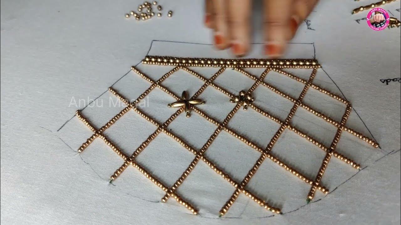 How to make sleeve hanging in aariwork YouTube