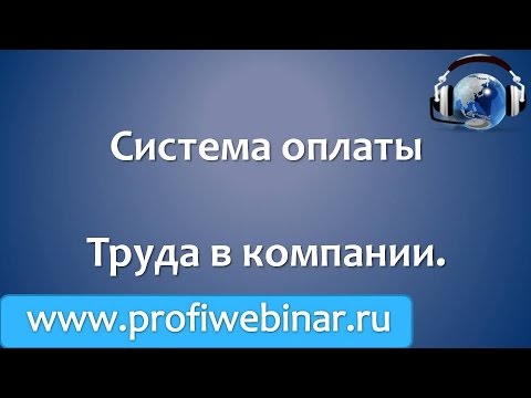 Система оплаты труда в компании Система оплаты труда в компании