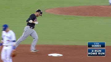 CLE@TOR: Gomes launches a three-run homer to left