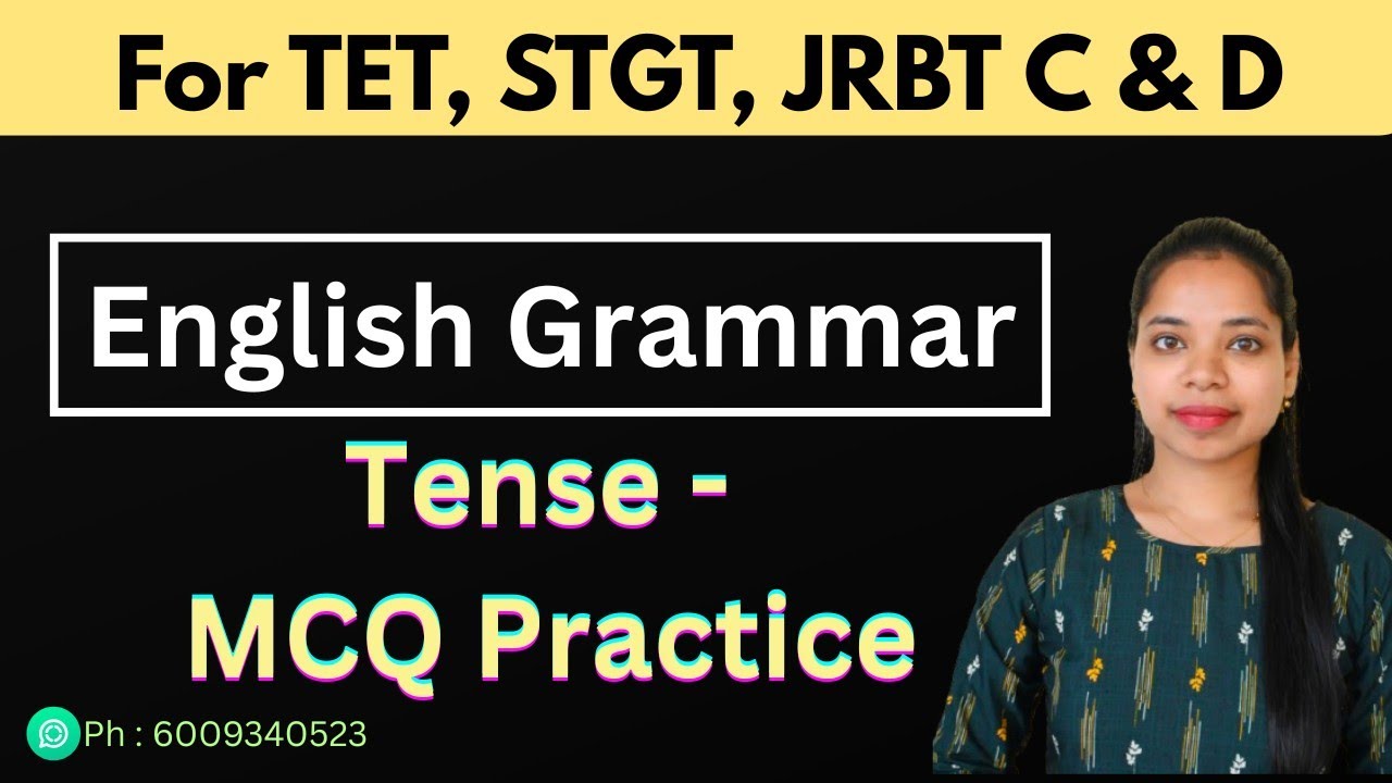JRBT & TET || MCQ Practice || English Grammar || By Susmita Ma'am || 