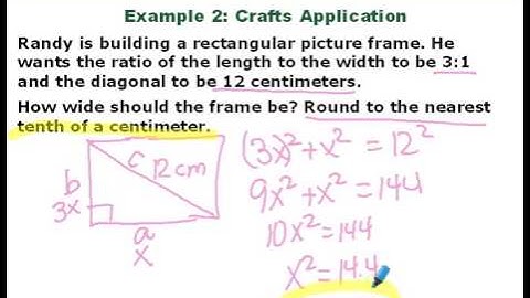 Geometry 5-7 The Pythagorean Theorem