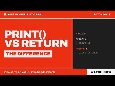 Python: print() vs return — What’s the Difference?