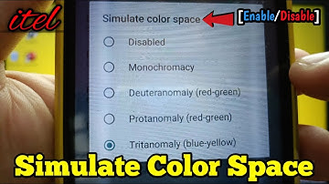 How to enable or disable simulate color space on itel S15 | Hardware Accelerated Rendering