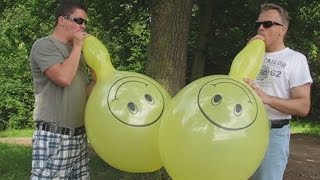 Balloon Contest - Blow To Pop Race - B2P - Swan 16 Punch Ball Balloons Smiley