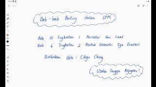 Bab penting Matematik SPM: Luas dan Isipadu